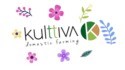 Kultiva Farming Logo With Flowers Sticker