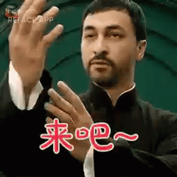 Kung Fu Master In Black GIF
