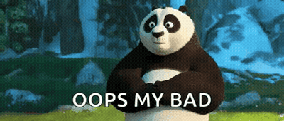 Kung Fu Panda Arms Crossed Saying Oops My Bad GIF