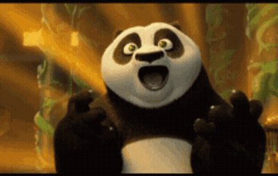 Kung Fu Panda Making Funny Face With Mouth Open GIF