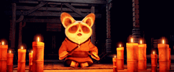 Kung Fu Panda Master Shifu Meditating GIF