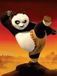 Kung Fu Panda Po Kicking Stance GIF