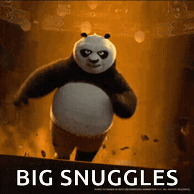 Kung Fu Panda Walking Across Wall Big Snuggles GIF