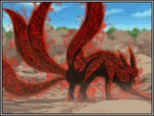 Kurama On Dusty Ground GIF