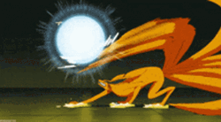 Kurama Protecting Himself With Tails GIF