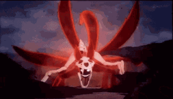 Kurama Red Chakra Howling GIF