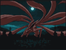 Kurama Under The Moonlight GIF