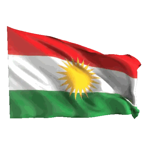 Kurdish Flag With Yellow Sun Sticker