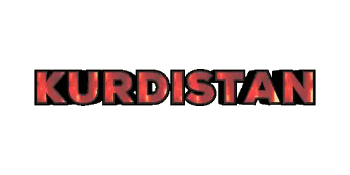 Kurdistan Word In Red And Black Sticker