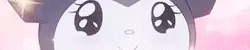 Kuromi Close-Up Sparkly Eyes GIF