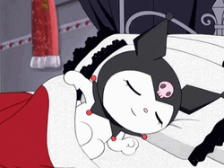 Kuromi Tucking In Bed GIF
