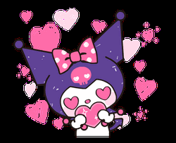 Kuromi With Hearts GIF