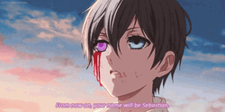 Kuroshitsuji Bloody Eyes Ciel Phantomhive Named Sebastian GIF