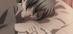 Kuroshitsuji Ciel Phantomhive On His Bed Cannot Sleep GIF