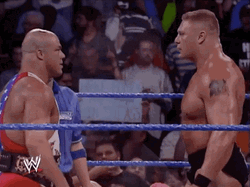 Kurt Angle Brock Lesnar Showdown Meme GIF