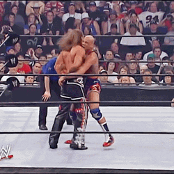 Kurt Angle Suplex Shawn Michael GIF