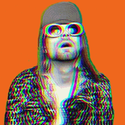Kurt Cobain Glitch GIF