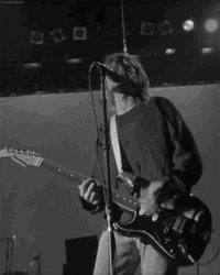 Kurt Cobain Guitar Playing Singing GIF