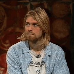 Kurt Cobain Looking Sideways GIF