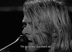 Kurt Cobain Singing Lonely But GIF