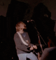 Kurt Cobain Stage Performance GIF