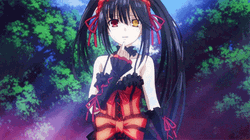 Kurumi Tokisaki Leaning While Speaking GIF