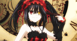 Kurumi Tokisaki Pointing Gun On Head GIF