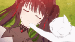 Kurumi Tokisaki With A Cat GIF