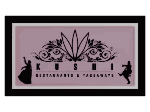 Kushi Restaurants Floral Sign Sticker