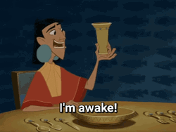 Kuzco Im Awake On The Table GIF
