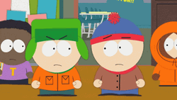 Kyle Broflovski And Stan Marsh Feeling Scared GIF
