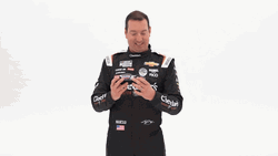 Kyle Busch Holding Toy Race Car GIF
