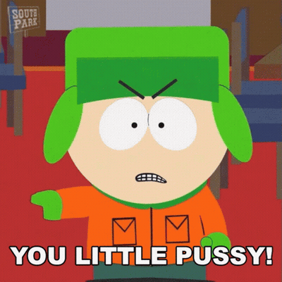 Kyle From South Park Says " You Little Pussy " GIF