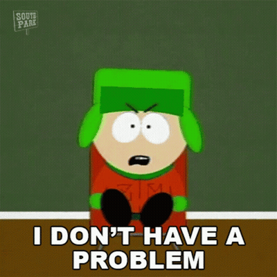 Kyle From South Park Sitting Says I Don't Have A Problem GIF