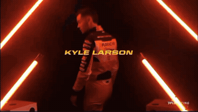 Kyle Larson Black And White Jacket GIF