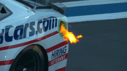 Kyle Larson Car Burning GIF
