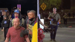 Kyle Rittenhouse Split Screen During Shooting Incident GIF