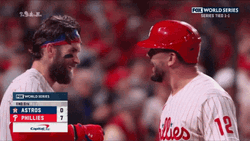 Kyle Schwarber And His Teammate GIF