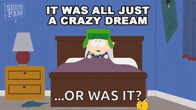 Kyle South Park Lying In Bed Dreaming GIF
