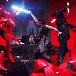 Kylo Ren Rey Skywalker Star Wars Fight Scene GIF