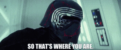 Kylo Ren Wearing Helmet Saying So That's Where You Are GIF