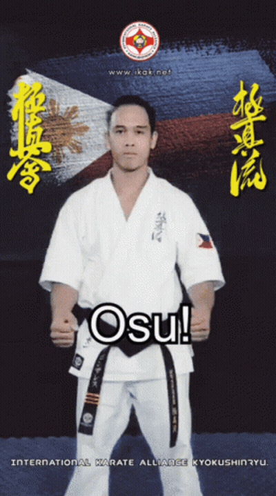 Kyokushin Karate Poster Man In Uniform GIF