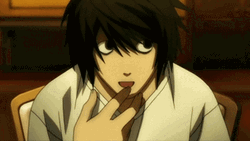 L Death Note Finger Licking GIF