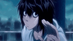 L Death Note Waving Hand GIF
