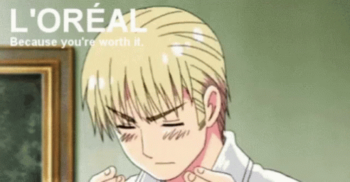 L' Oreal Because You 'Re Worth It Is Written Above A Cartoon Character GIF