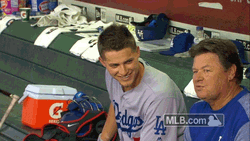 LA Dodgers Coach Corey Seager Smile GIF