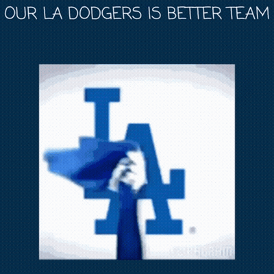 LA Dodgers Logo On Blue Background GIF