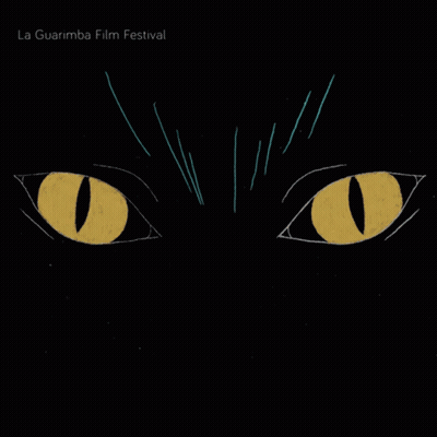 La Guarimba Film Festival Poster With Glowing Green Eyes GIF