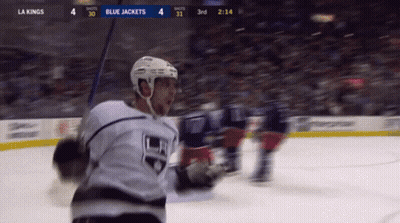 LA Kings Vs Blue Jackets Hockey Game GIF