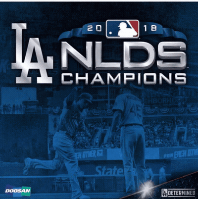 LA NLDS Champions Baseball Players GIF